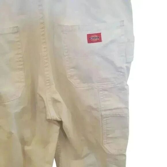 Dickie's Women's White Cotton Relaxed Fit Overalls - Picture 11 of 14